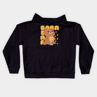 Kawaii Boba Bear Kids Hoodie